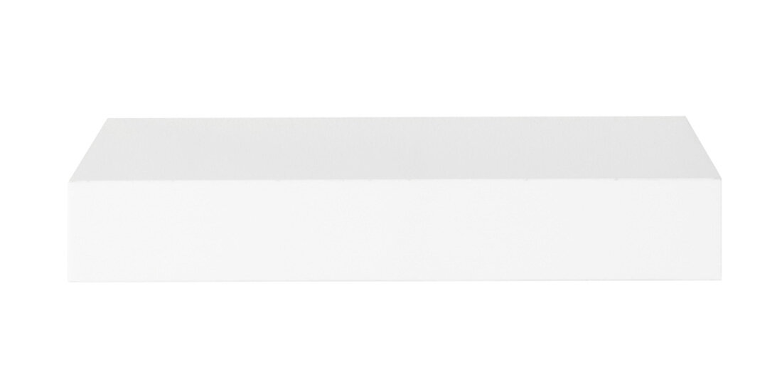 Weißes Wandboard in frontaler Ansicht