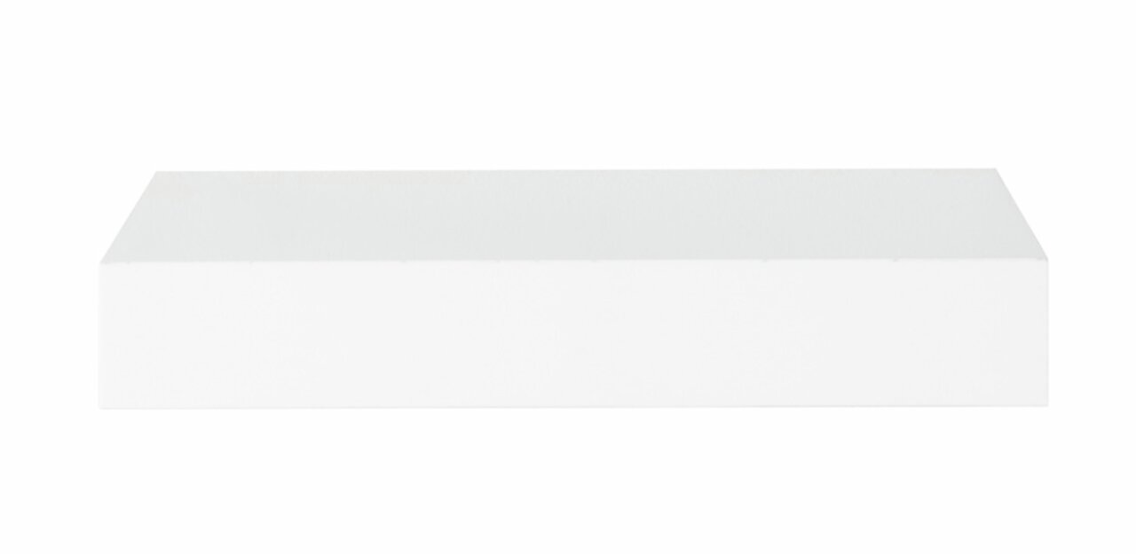 Weißes Wandboard in frontaler Ansicht