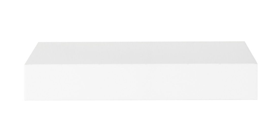 Weißes Wandboard in frontaler Ansicht