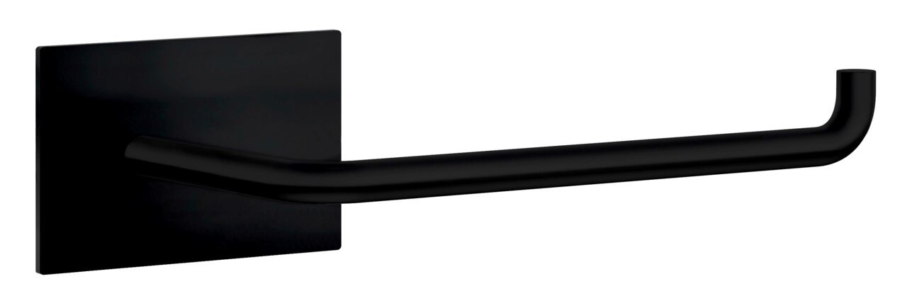 Beslagsboden Toilettenpapierhalter Schwarzer Toilettenpapierhalter aus Edelstahl, seitliche Perspektive