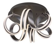 Moderne Deckenleuchte KUNI von Globo Lighting mit geschwungenem Design, seitliche Perspektive