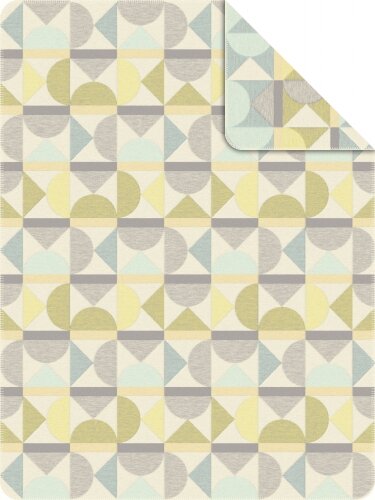 IBENA Jacquard-woondeken GEOCA Jacquarddeken met geometrisch patroon in pastelkleuren, bovenaanzicht