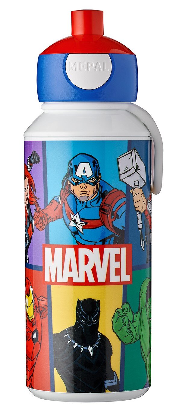 Trinkflasche mit Marvel Avengers Design, Vorderansicht