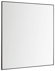 Rechteckiger Spiegel mit schwarzem Rahmen, seitliche Perspektive