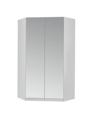 Eckschrank mit zwei Spiegeltüren, frontale Perspektive