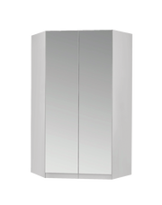 Eckschrank mit zwei Spiegeltüren, frontale Perspektive