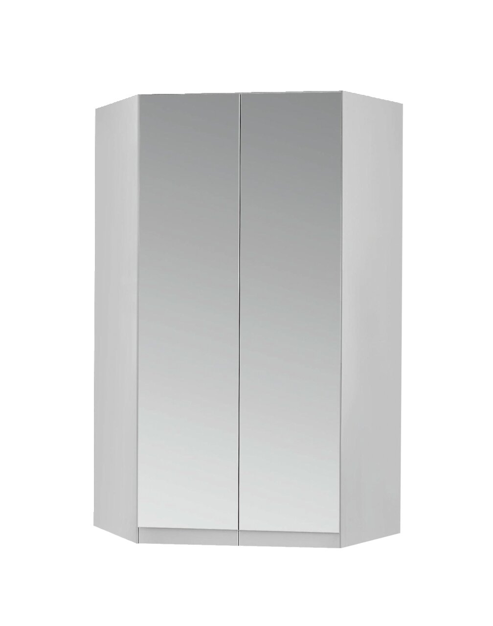 Z2 Drehtüren-Eckschrank 2-türig CELLE Eckschrank mit zwei Spiegeltüren, frontale Perspektive