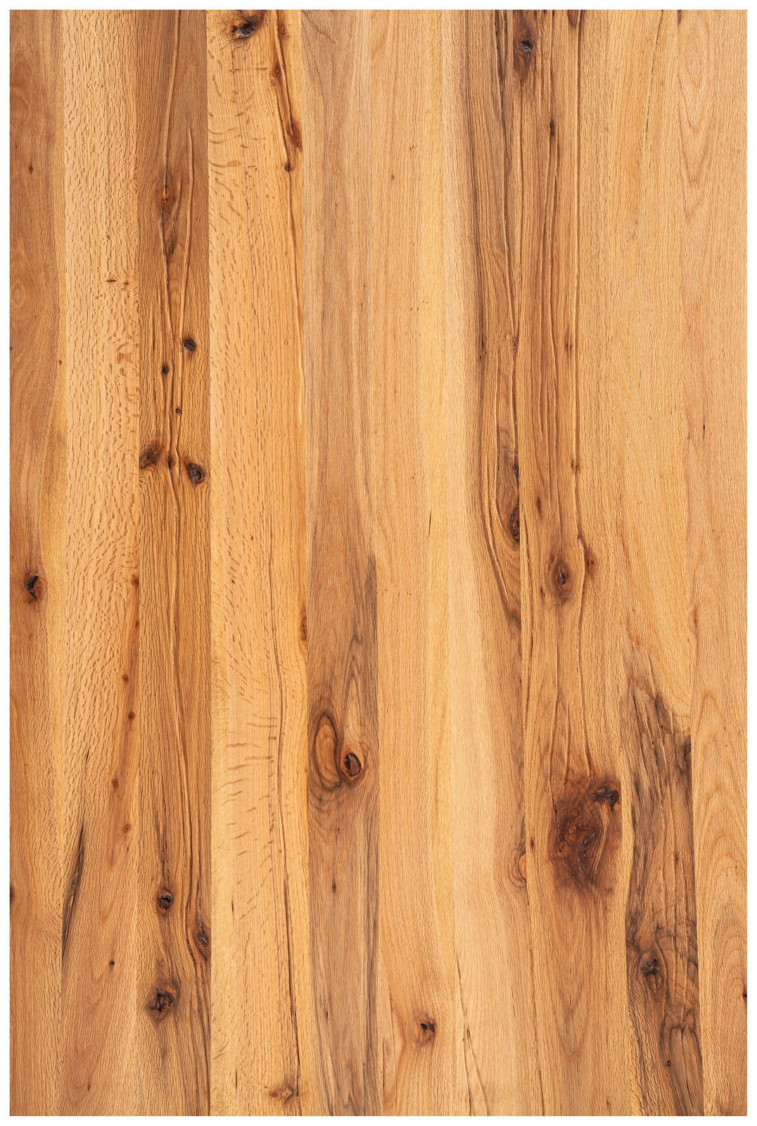Holztischplatte mit natürlicher Maserung, Draufsicht