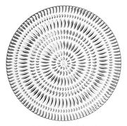 Runder, strukturierter Glasteller aus der Vogelperspektive, Teil des Nachtmann Teller-Sets 2tlg. ETHNO.