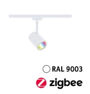 Witte railspot Luxe met Zigbee-technologie, RAL 9003, zijaanzicht