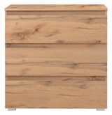 Kommode aus Holz in Frontansicht mit natürlicher Holzmaserung