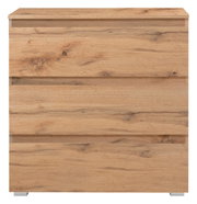 Kommode aus Holz in Frontansicht mit natürlicher Holzmaserung