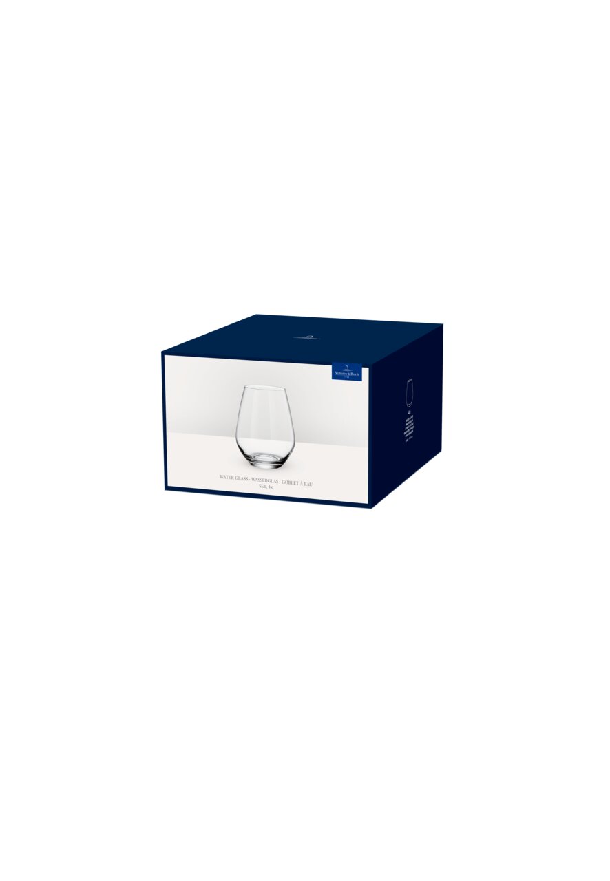 Verpackung des 4er-Sets Wassergläser Ovid, Vorderansicht