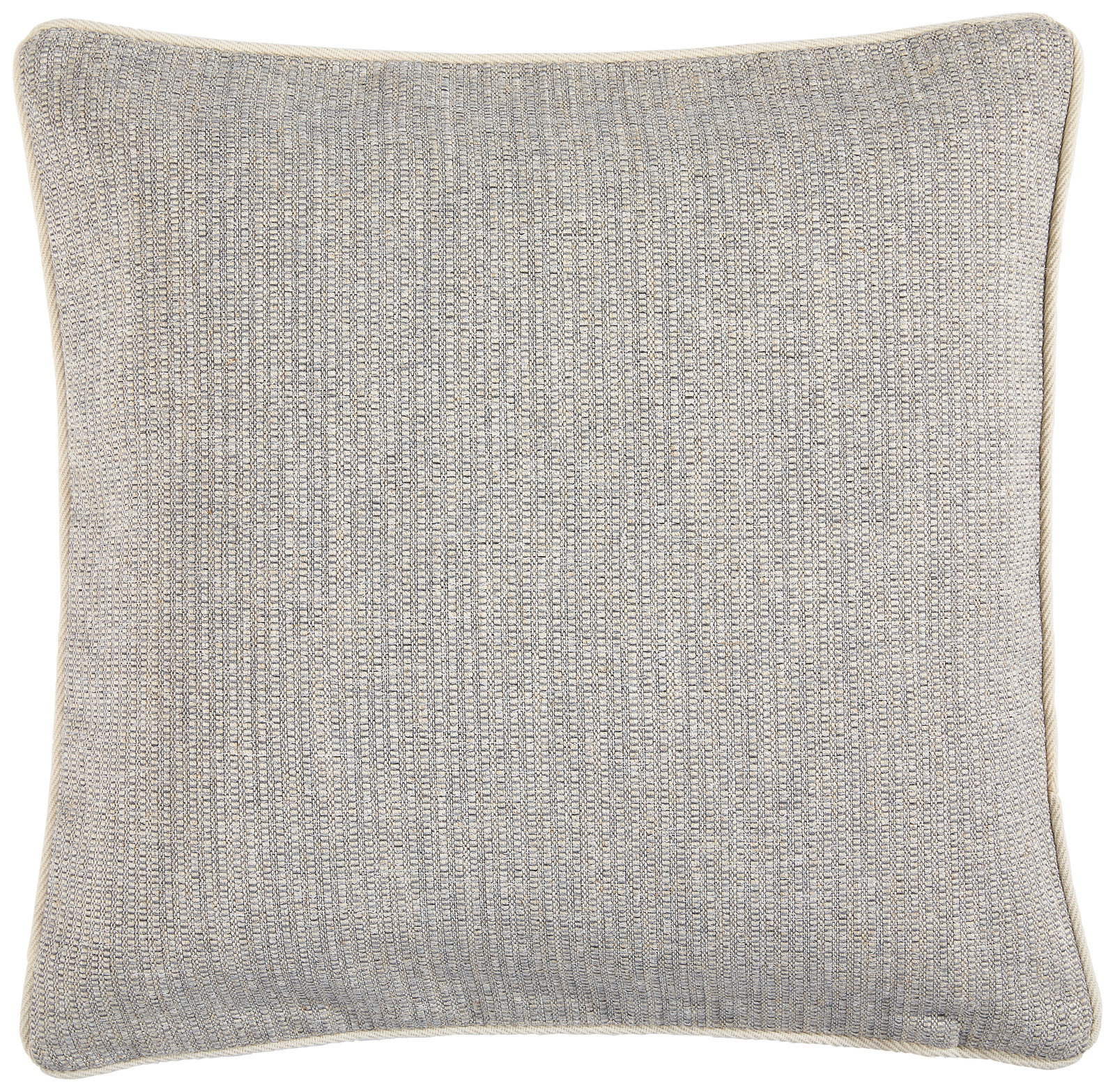 Graue Kissenhülle mit feiner Struktur, Vorderansicht
