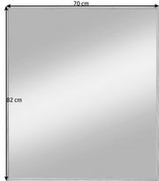 Rechteckiger Spiegel mit den Maßen 70 cm x 82 cm, frontal abgebildet.