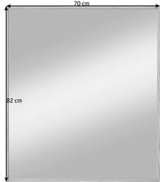 Rechteckiger Spiegel mit den Maßen 70 cm x 82 cm, frontal abgebildet.