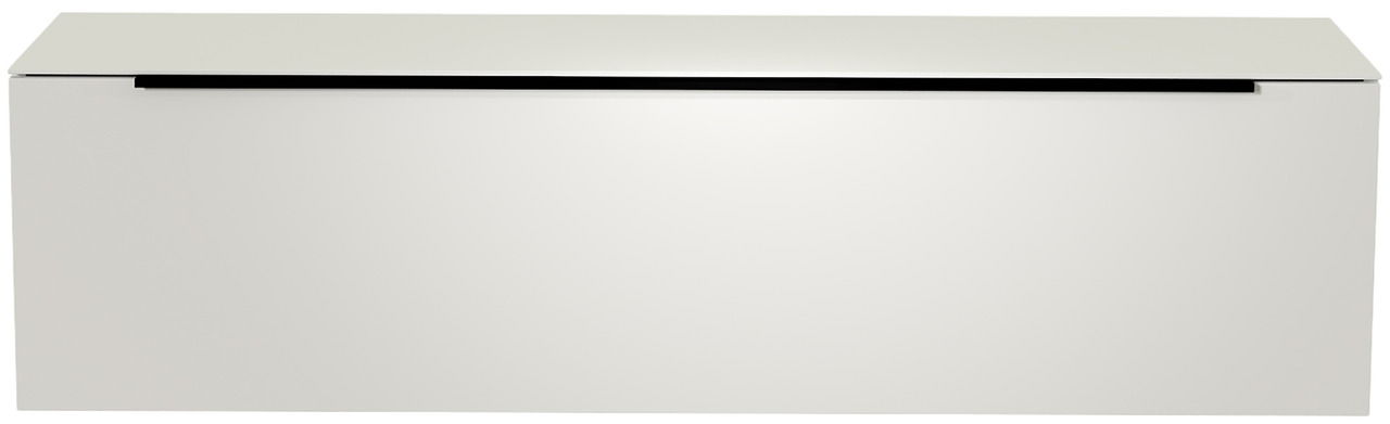Moderano Hänge-Lowboard BORMIO Frontale Ansicht eines modernen weißen Hänge-Lowboards mit schlichtem Design.