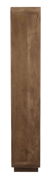 Vorderansicht eines hölzernen Standregals mit glatter Oberfläche und natürlicher Holzmaserung.