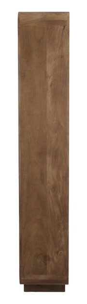 Vorderansicht eines hölzernen Standregals mit glatter Oberfläche und natürlicher Holzmaserung.