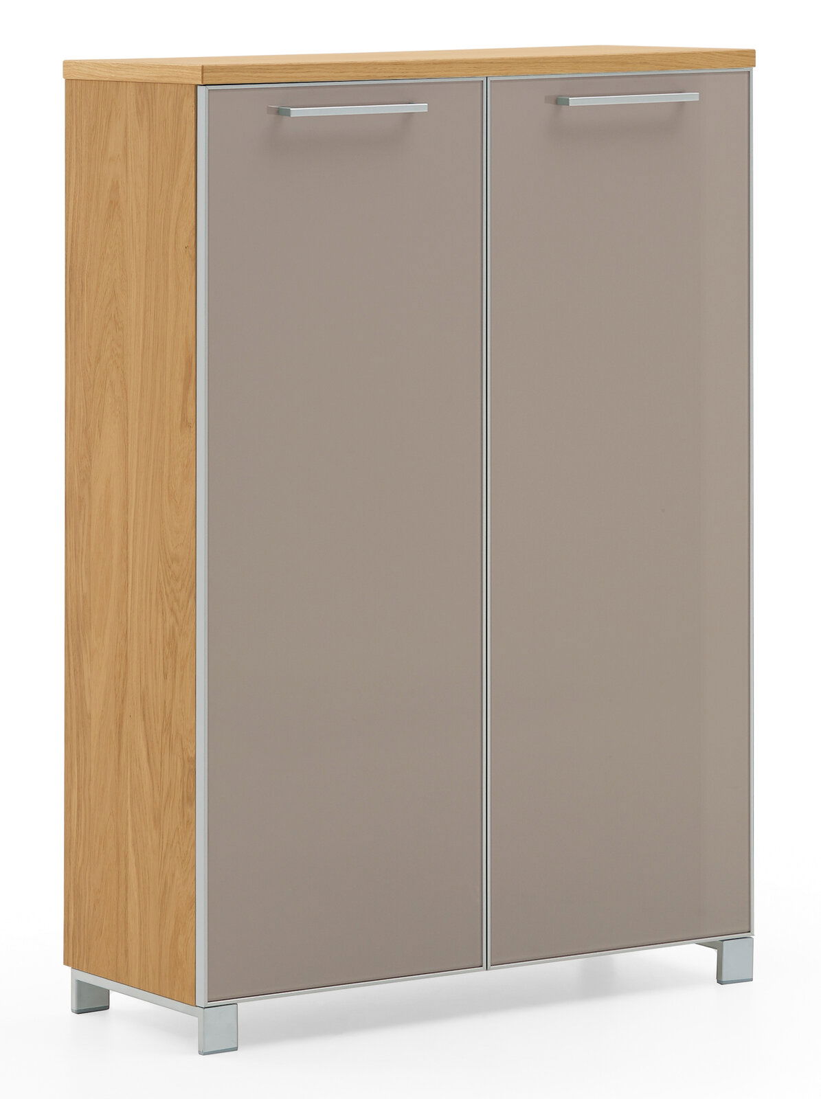 VOSS Hoch-Schuhkommode SANTINA Hoch-Schuhkommode aus Holz mit zwei Türen in moderner Frontansicht