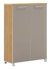 Hoch-Schuhkommode aus Holz mit zwei Türen in moderner Frontansicht