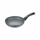 Graue Pfanne Click Edition 24cm mit abnehmbarem Griff, seitliche Perspektive