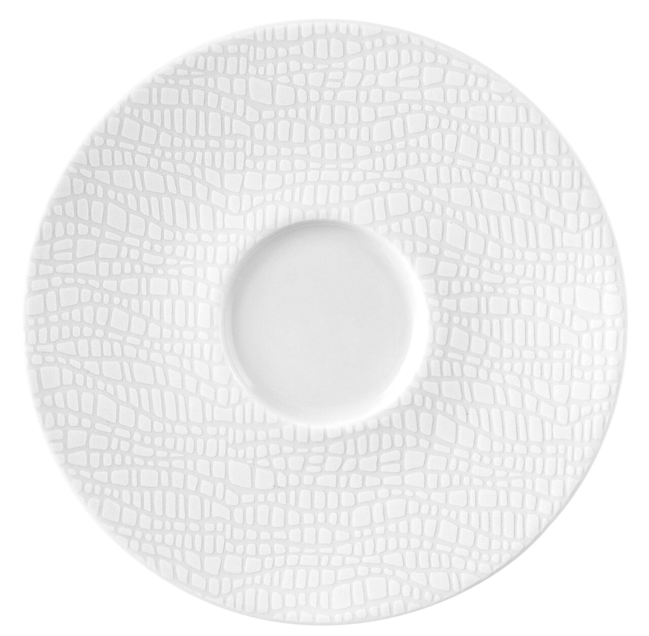 Luxe schotel van 13,5 cm met een elegant, gestructureerd patroon, bovenaanzicht