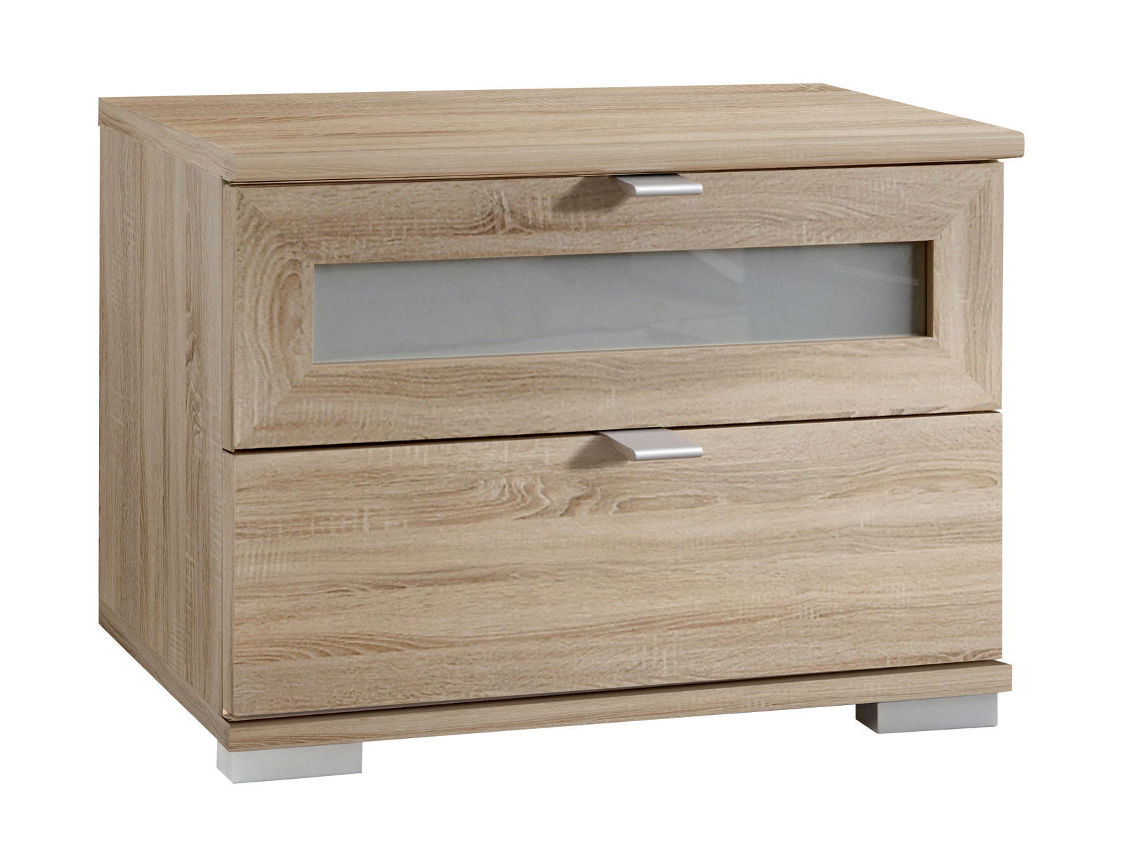 Z2 Nachtkonsole Box Nachtkonsole aus Holz mit zwei Schubladen, Frontansicht