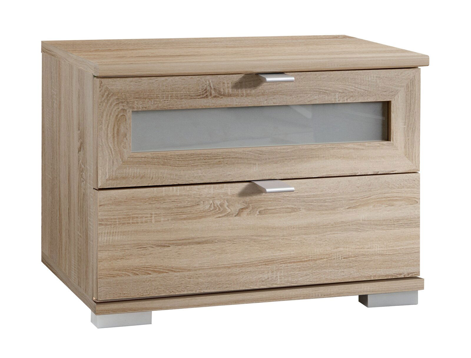 Z2 Nachtkonsole Box Nachtkonsole aus Holz mit zwei Schubladen, Frontansicht