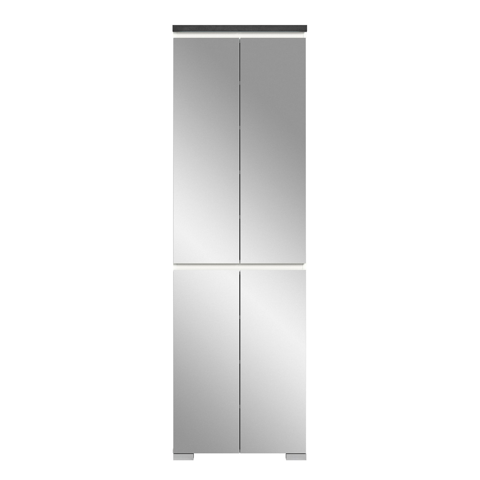 Moderner Schuhschrank mit Spiegel, Frontalansicht