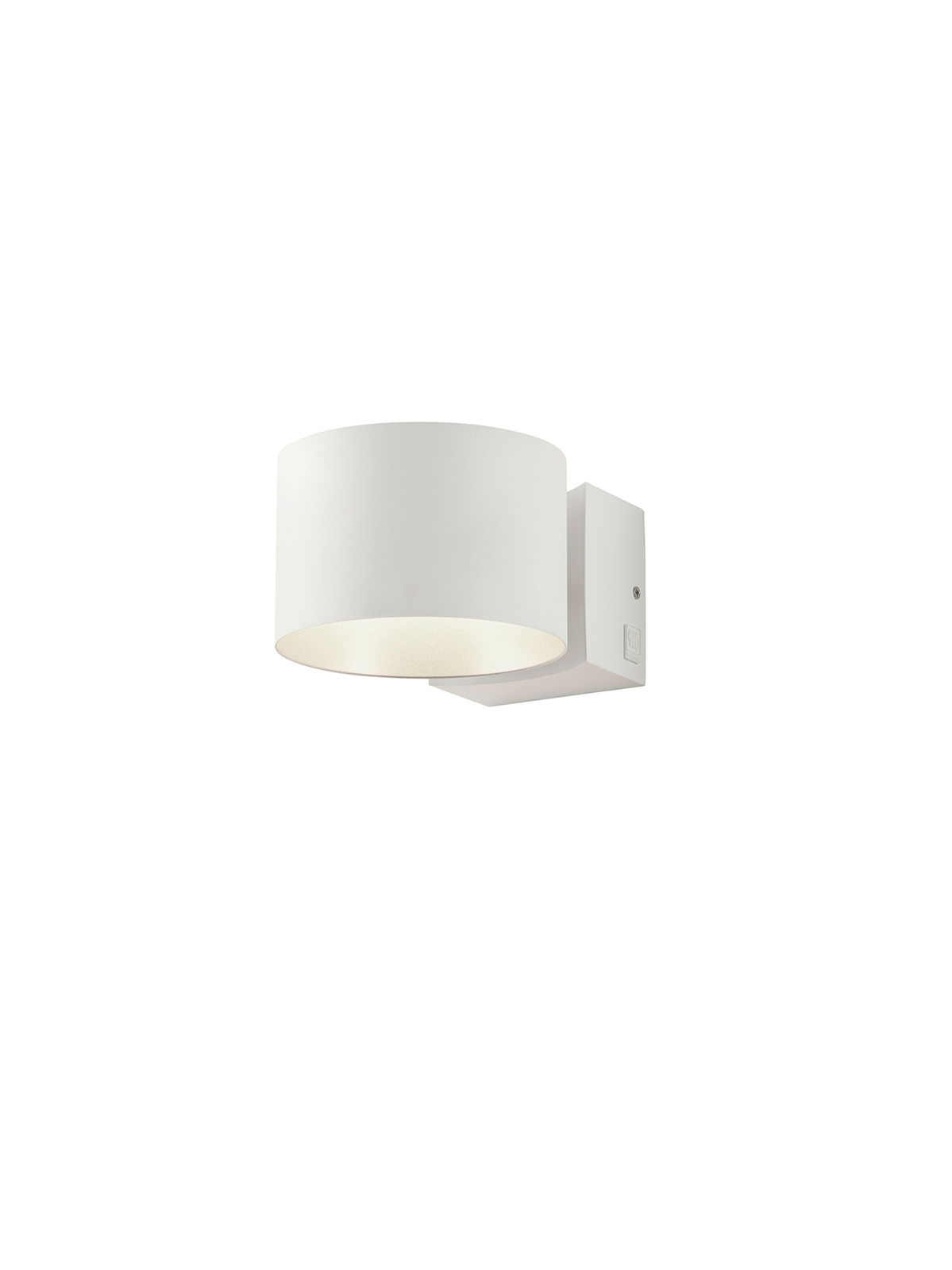 Musterring wandlamp LOOP Moderne witte wandlamp LOOP van Musterring, zijaanzicht