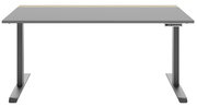 Elektrisch höhenverstellbarer Schreibtisch Novel COLORADO in Grau, Frontalansicht