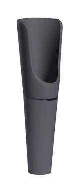 Dekantierausgießer ILO in seitlicher Perspektive, modernes Design in Schwarz.