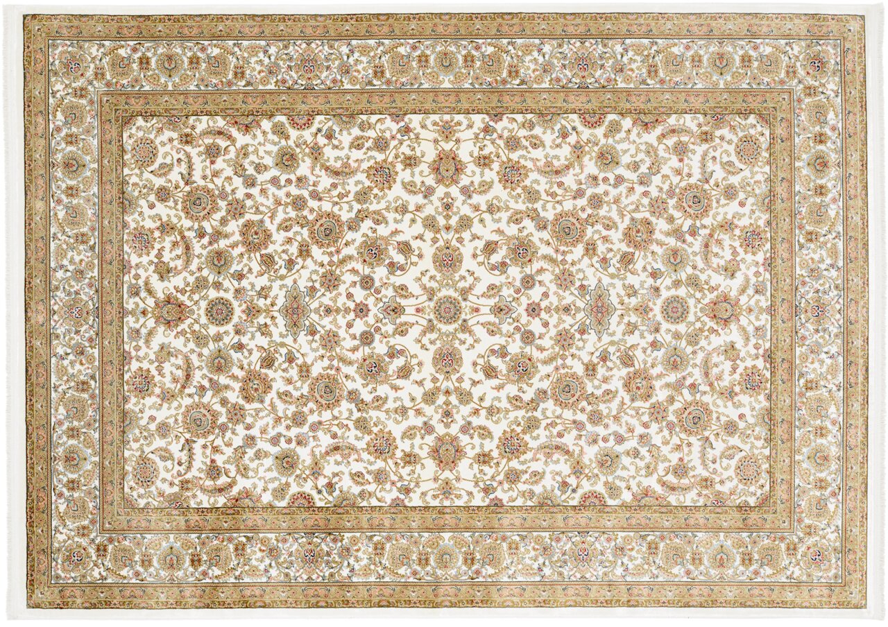 Orientteppich mit floralem Muster in Draufsicht