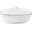Römertopf Brot-Frischetopf Weißer ovaler Römertopf Brot-Frischetopf mit Deckel, seitliche Perspektive
