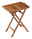 Holz-Serviertablett mit Standfuß, seitliche Perspektive