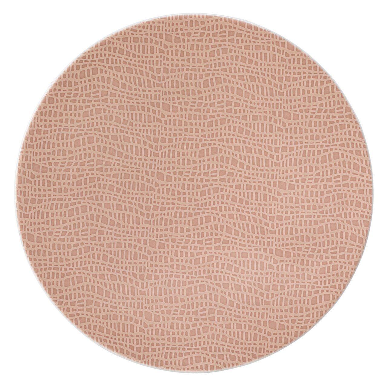 Seltmann Weiden Frühstücksteller FASHION Frühstücksteller 22,5 cm mit einem eleganten, strukturierten Muster in einer Draufsicht.