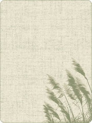 Jacquard Decke mit Gräser-Motiv in sanften Grüntönen, Draufsicht