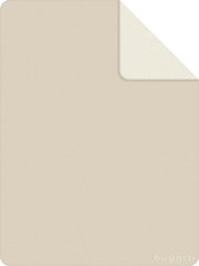 Beige Jacquard Decke von Bugatti, 150x200cm, mit umgeschlagener Ecke, Draufsicht