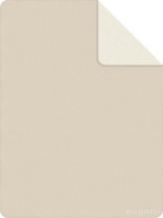 Beige Jacquard Decke von Bugatti, 150x200cm, mit umgeschlagener Ecke, Draufsicht