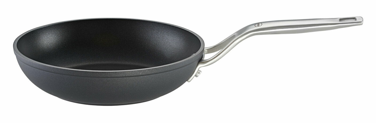 Bratpfanne Raise Ø 20 cm, seitliche Ansicht mit silbernem Griff