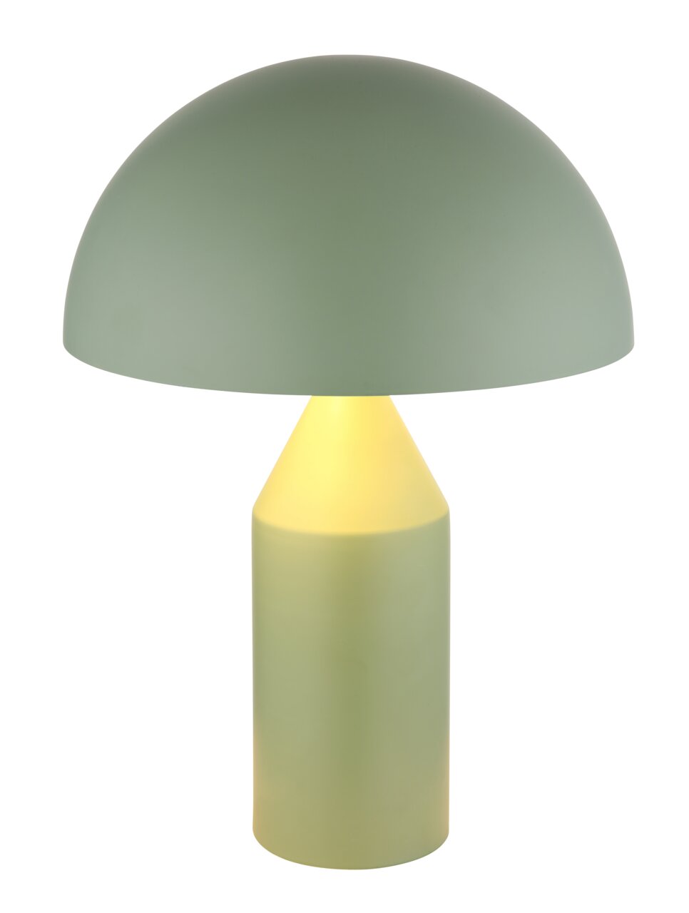 Globo Lighting Tischleuchte ATOMA Moderne Tischleuchte ATOMA in sanftem Grün, seitliche Perspektive