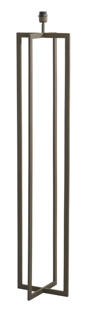 Moderne Stehleuchte mit geometrischem, offenem Rahmen in seitlicher Perspektive