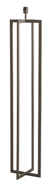 Moderne Stehleuchte mit geometrischem, offenem Rahmen in seitlicher Perspektive