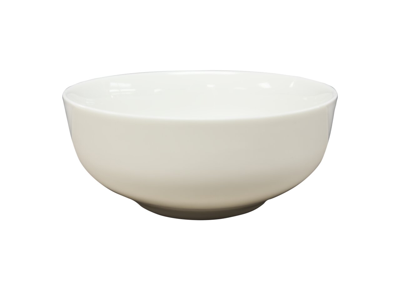 Weiße Müslischale aus seitlicher Perspektive