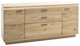Holz-Sideboard mit drei Schubladen und zwei Türen, Frontansicht