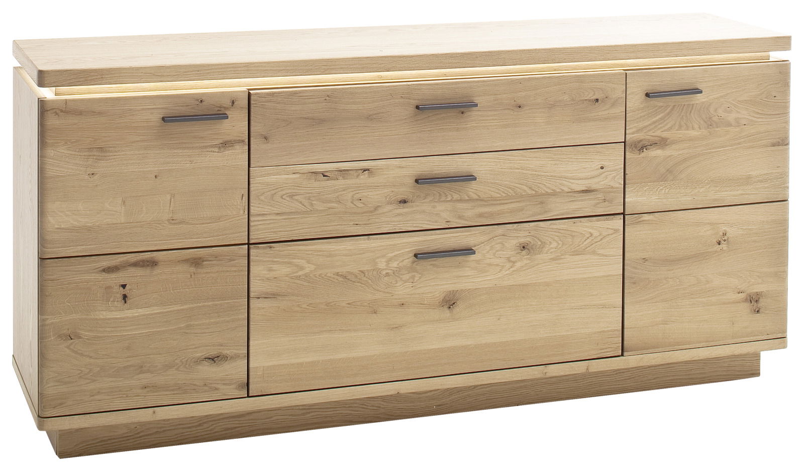 Holz-Sideboard mit drei Schubladen und zwei Türen, Frontansicht