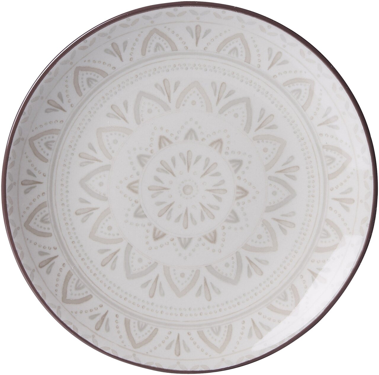Ritzenhoff & Breker Beilagenteller VALENCIA Beilagenteller 15cm weiß mit dekorativem Muster, Draufsicht