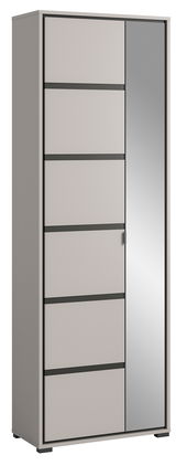 Moderner Garderobenschrank mit Spiegel, Frontansicht