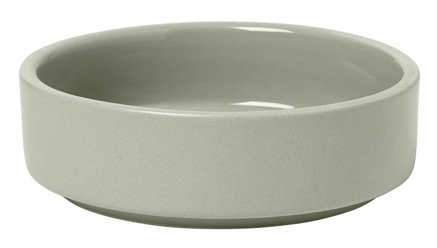 Graue Schale -PILAR- Mirage Gray XS, seitliche Perspektive